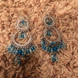 Blue Dangle Earrings
